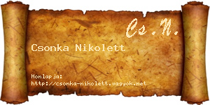 Csonka Nikolett névjegykártya
