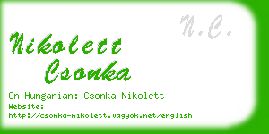 nikolett csonka business card